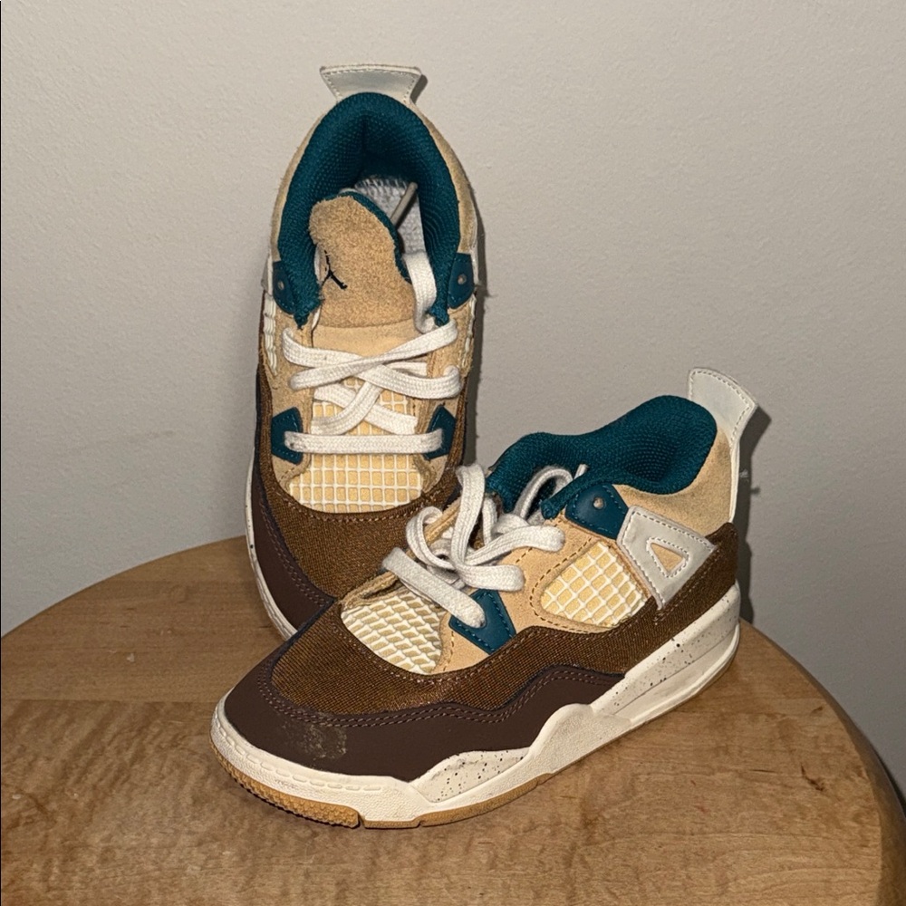 Jordan Kids' Brown and Teal Sneakers